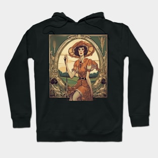 Serene lady golfer Hoodie